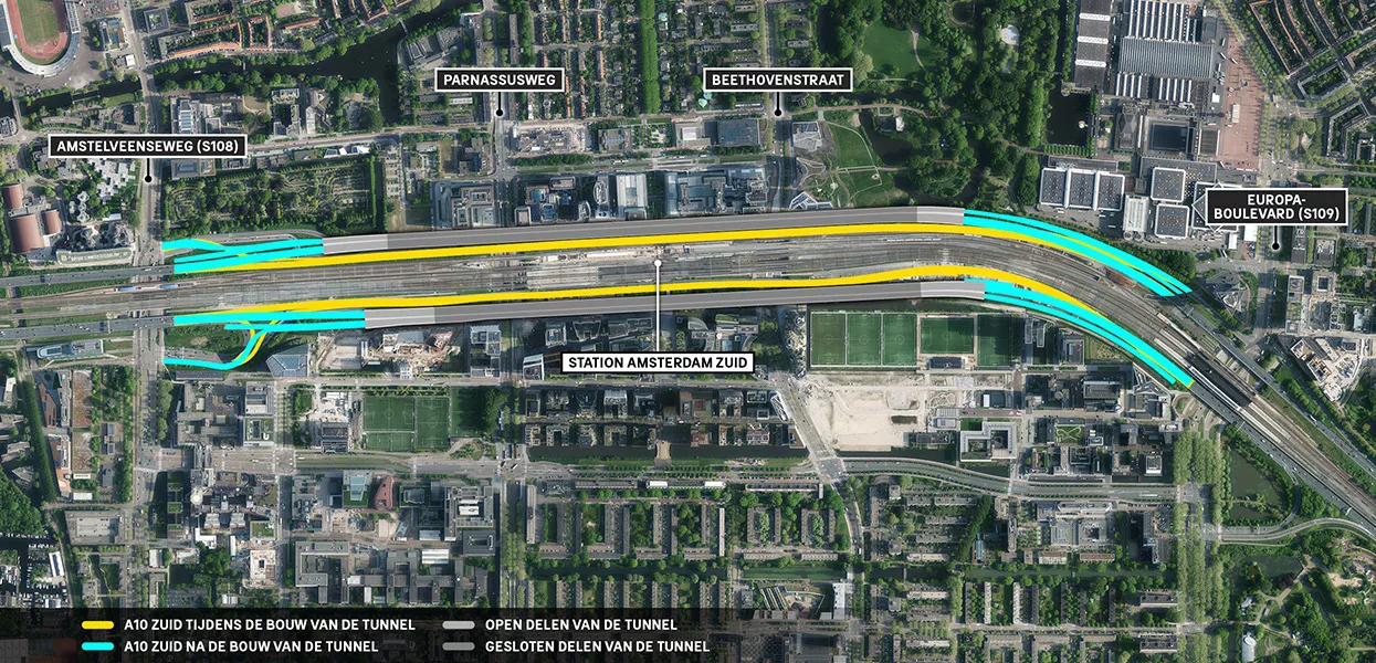 Zuidasdok Tunnels. Bron: zuidas.nl